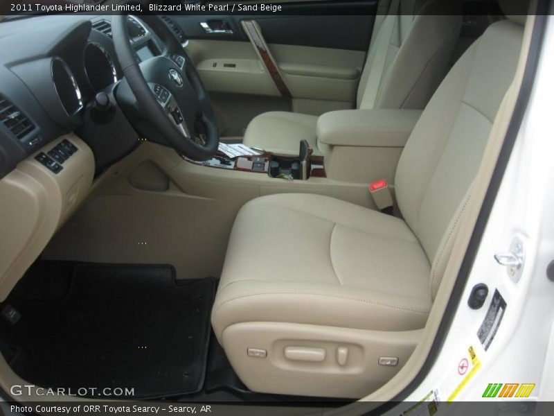 Blizzard White Pearl / Sand Beige 2011 Toyota Highlander Limited