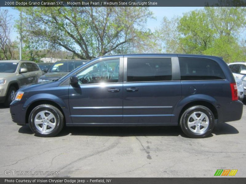 Modern Blue Pearl / Medium Slate Gray/Light Shale 2008 Dodge Grand Caravan SXT
