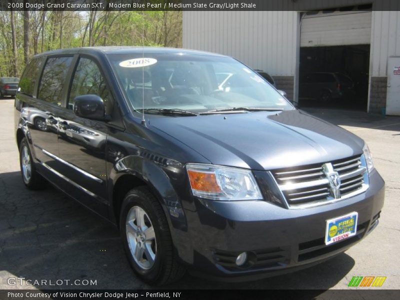 Modern Blue Pearl / Medium Slate Gray/Light Shale 2008 Dodge Grand Caravan SXT