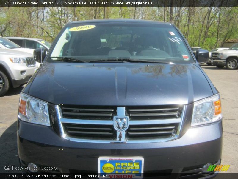 Modern Blue Pearl / Medium Slate Gray/Light Shale 2008 Dodge Grand Caravan SXT