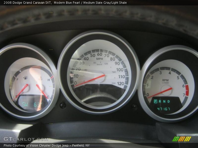 Modern Blue Pearl / Medium Slate Gray/Light Shale 2008 Dodge Grand Caravan SXT