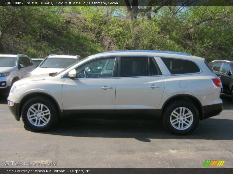 Gold Mist Metallic / Cashmere/Cocoa 2008 Buick Enclave CX AWD