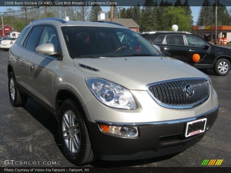 Gold Mist Metallic / Cashmere/Cocoa 2008 Buick Enclave CX AWD