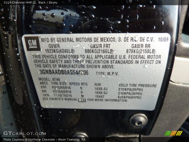 Black / Ebony 2010 Chevrolet HHR LS