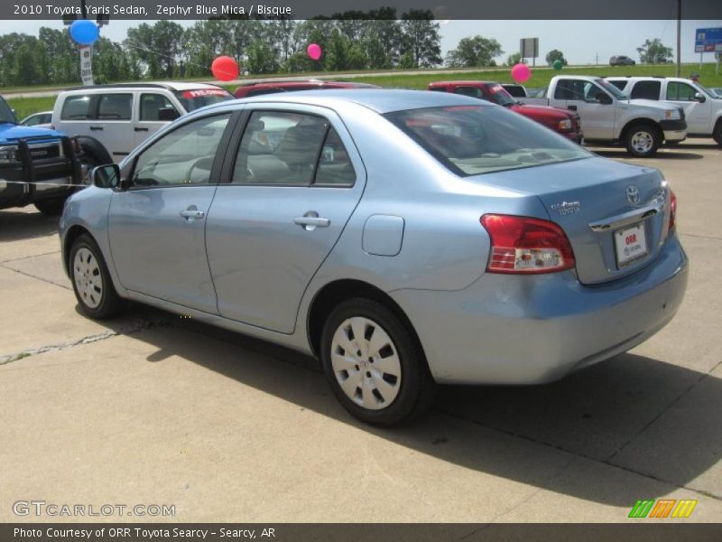 Zephyr Blue Mica / Bisque 2010 Toyota Yaris Sedan
