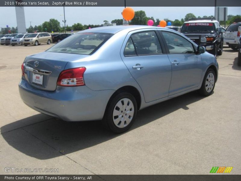 Zephyr Blue Mica / Bisque 2010 Toyota Yaris Sedan