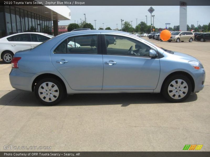 Zephyr Blue Mica / Bisque 2010 Toyota Yaris Sedan