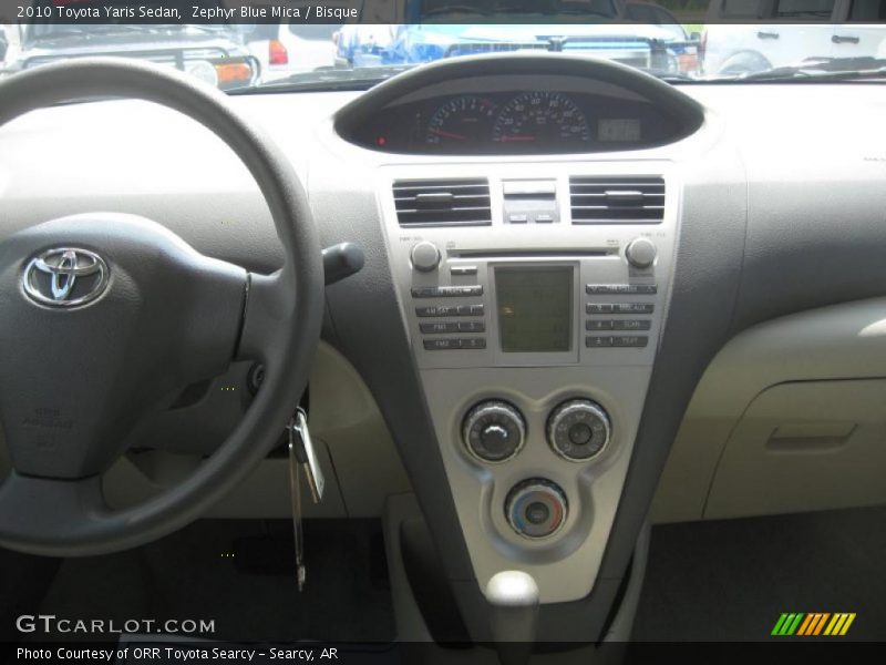 Zephyr Blue Mica / Bisque 2010 Toyota Yaris Sedan