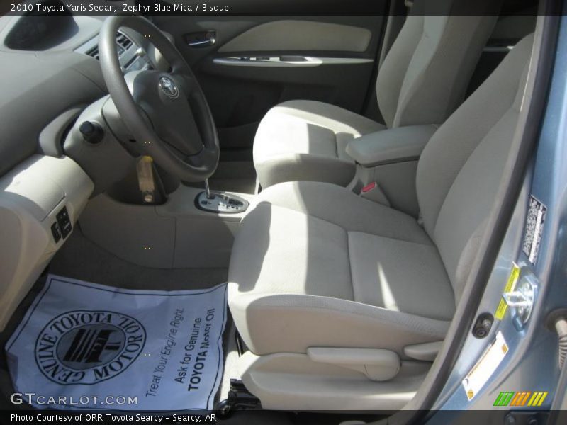 Zephyr Blue Mica / Bisque 2010 Toyota Yaris Sedan