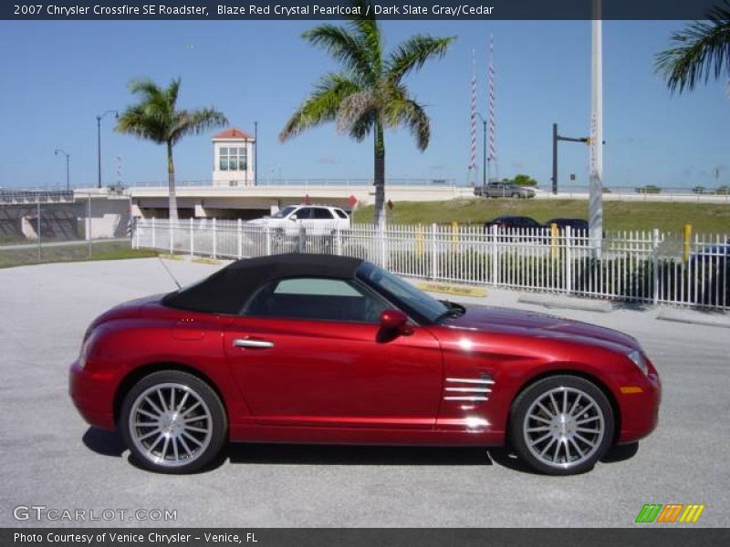 Blaze Red Crystal Pearlcoat / Dark Slate Gray/Cedar 2007 Chrysler Crossfire SE Roadster