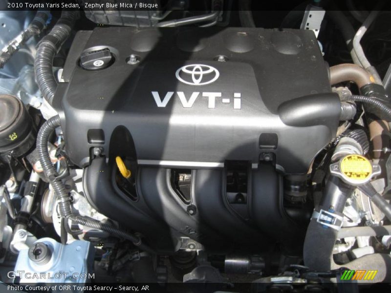 Zephyr Blue Mica / Bisque 2010 Toyota Yaris Sedan