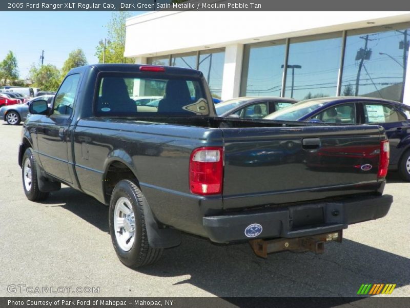Dark Green Satin Metallic / Medium Pebble Tan 2005 Ford Ranger XLT Regular Cab