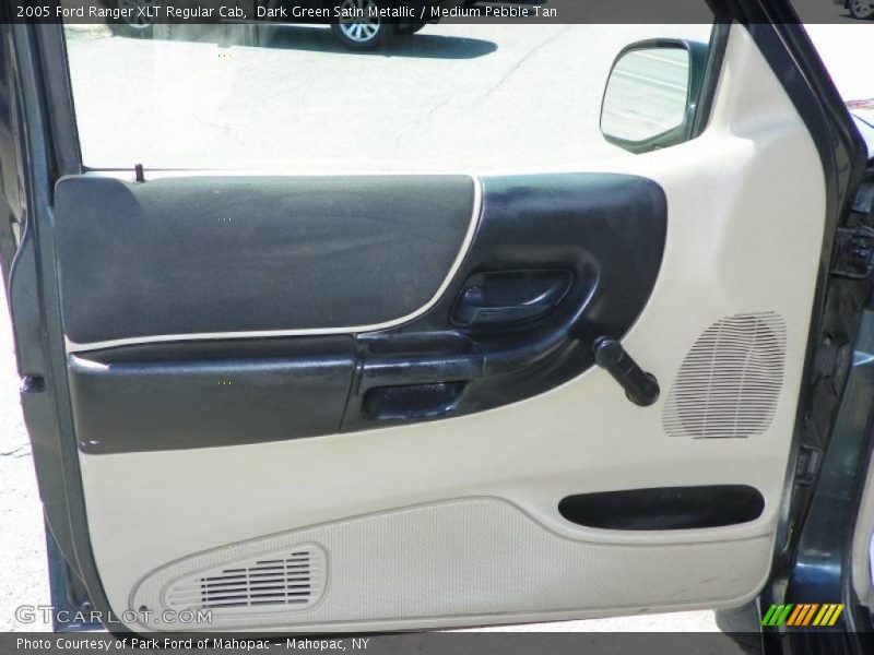 Dark Green Satin Metallic / Medium Pebble Tan 2005 Ford Ranger XLT Regular Cab