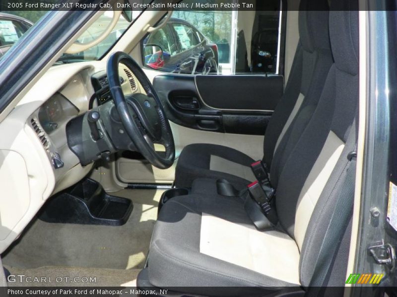 Dark Green Satin Metallic / Medium Pebble Tan 2005 Ford Ranger XLT Regular Cab