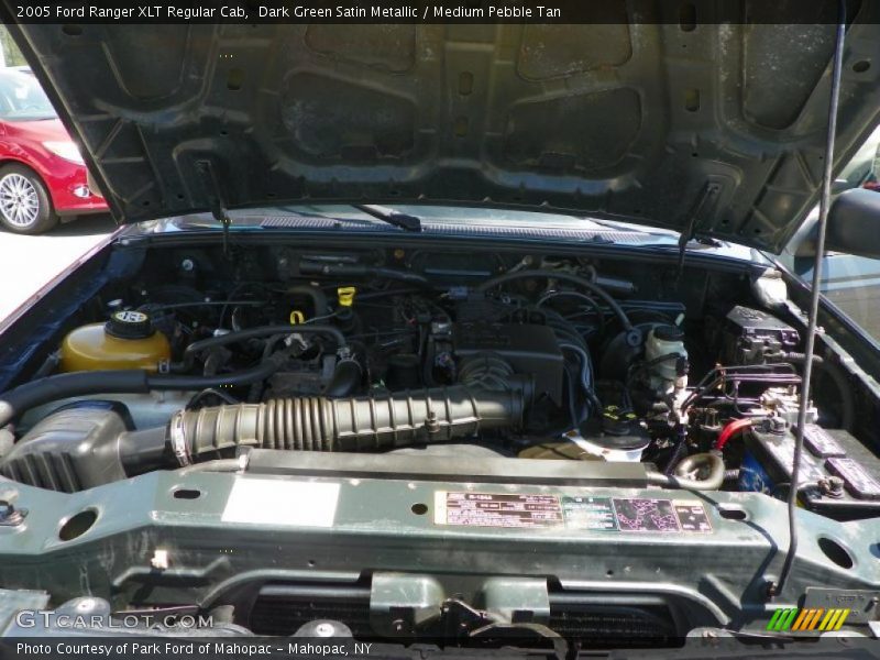 Dark Green Satin Metallic / Medium Pebble Tan 2005 Ford Ranger XLT Regular Cab