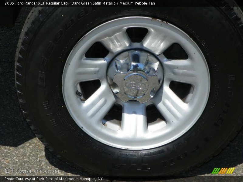Dark Green Satin Metallic / Medium Pebble Tan 2005 Ford Ranger XLT Regular Cab