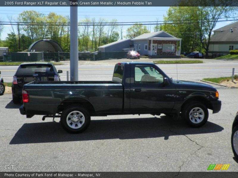 Dark Green Satin Metallic / Medium Pebble Tan 2005 Ford Ranger XLT Regular Cab