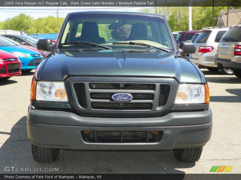 Dark Green Satin Metallic / Medium Pebble Tan 2005 Ford Ranger XLT Regular Cab