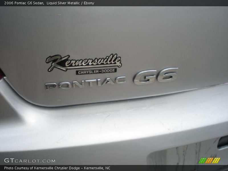 Liquid Silver Metallic / Ebony 2006 Pontiac G6 Sedan