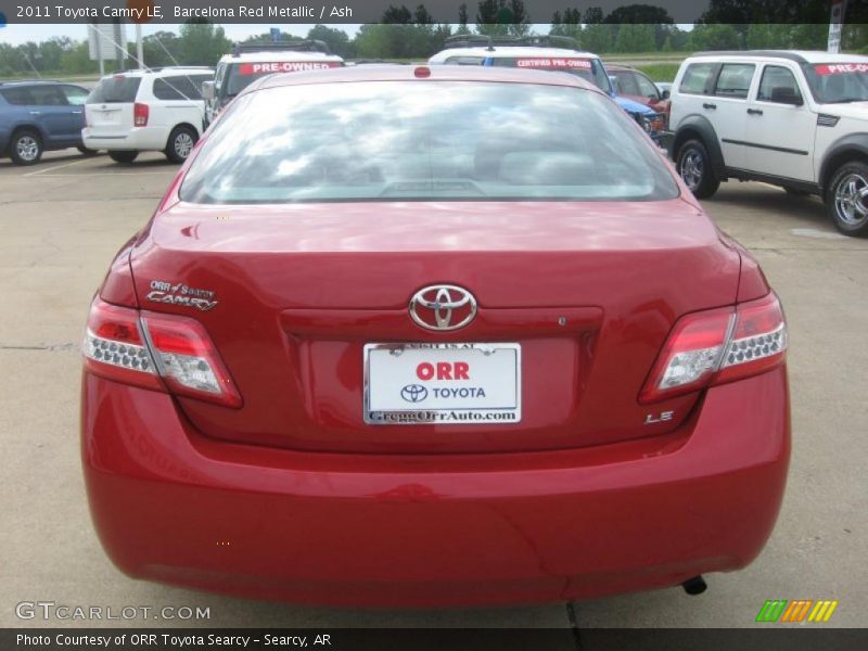 Barcelona Red Metallic / Ash 2011 Toyota Camry LE