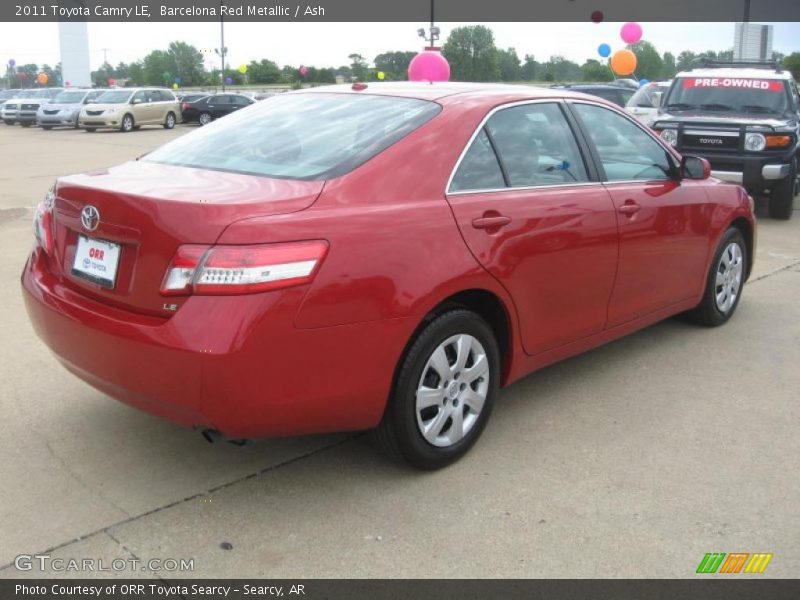 Barcelona Red Metallic / Ash 2011 Toyota Camry LE