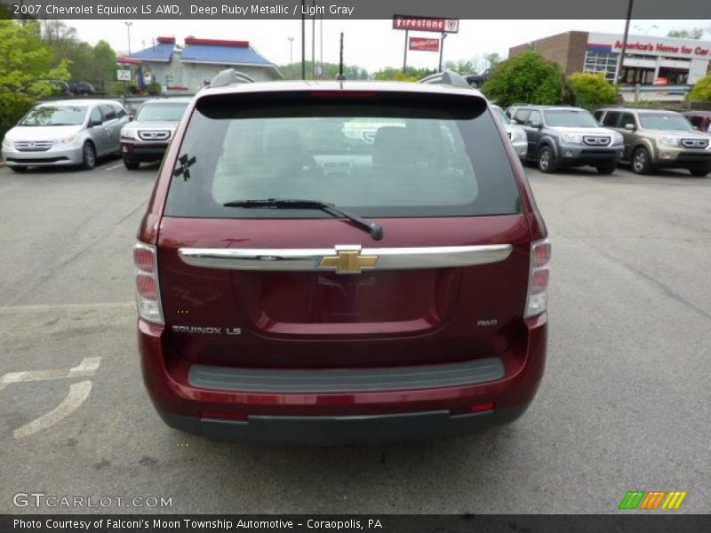 Deep Ruby Metallic / Light Gray 2007 Chevrolet Equinox LS AWD