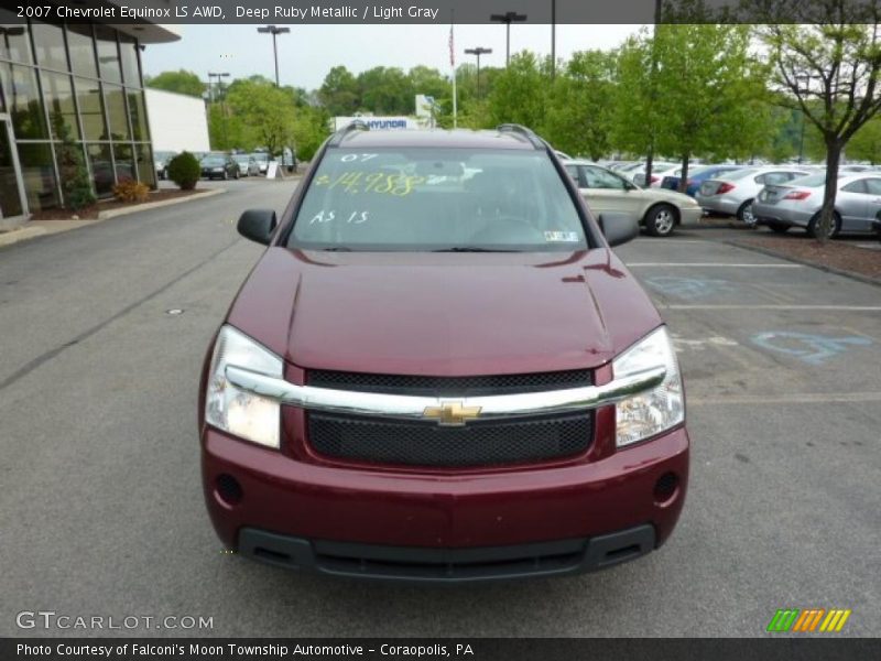 Deep Ruby Metallic / Light Gray 2007 Chevrolet Equinox LS AWD