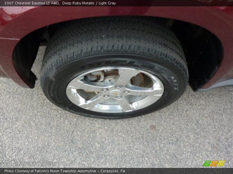 Deep Ruby Metallic / Light Gray 2007 Chevrolet Equinox LS AWD