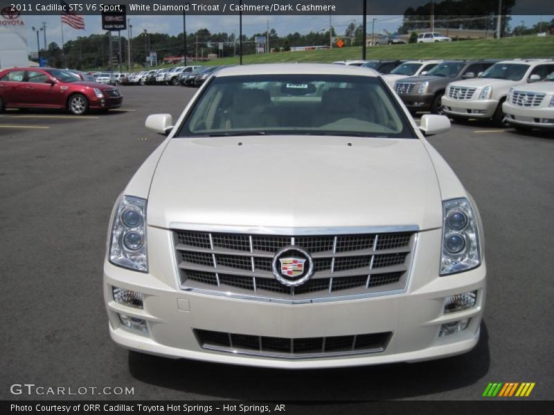 White Diamond Tricoat / Cashmere/Dark Cashmere 2011 Cadillac STS V6 Sport