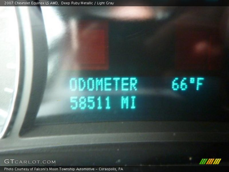 Deep Ruby Metallic / Light Gray 2007 Chevrolet Equinox LS AWD