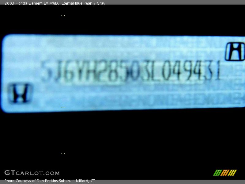 Eternal Blue Pearl / Gray 2003 Honda Element EX AWD