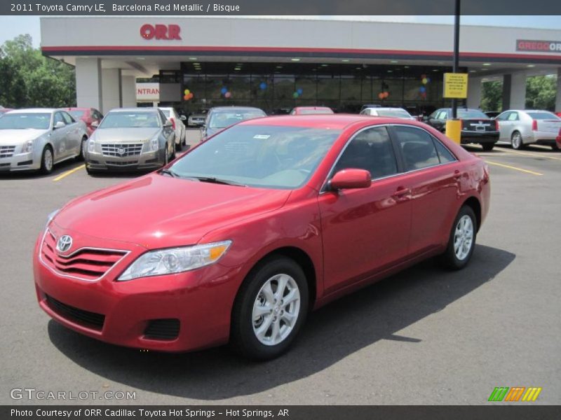 Barcelona Red Metallic / Bisque 2011 Toyota Camry LE