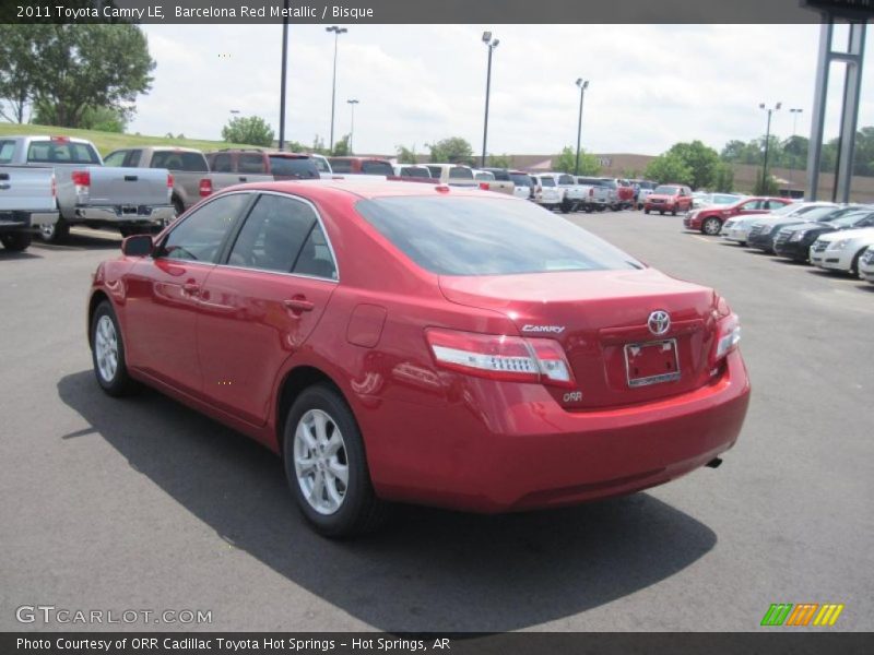 Barcelona Red Metallic / Bisque 2011 Toyota Camry LE
