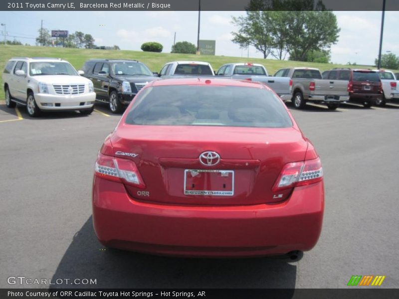 Barcelona Red Metallic / Bisque 2011 Toyota Camry LE