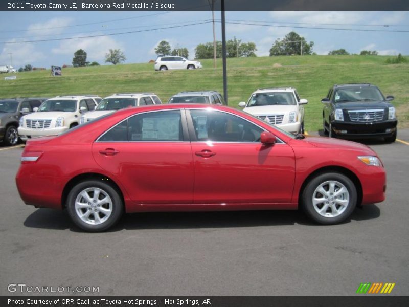 Barcelona Red Metallic / Bisque 2011 Toyota Camry LE