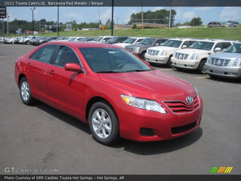 Barcelona Red Metallic / Bisque 2011 Toyota Camry LE
