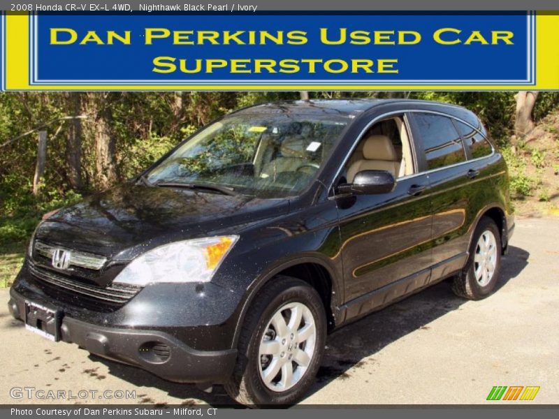 Nighthawk Black Pearl / Ivory 2008 Honda CR-V EX-L 4WD