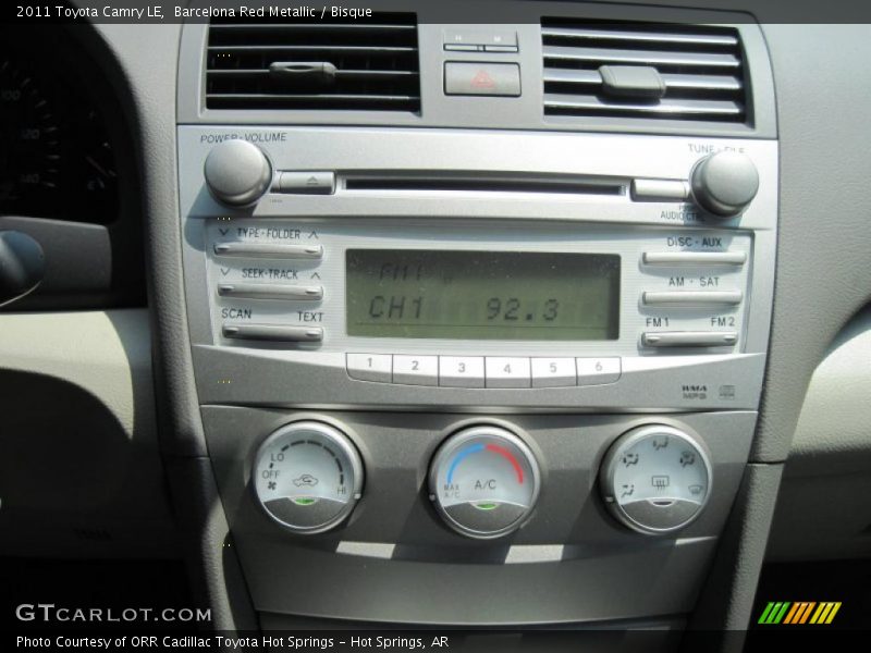 Barcelona Red Metallic / Bisque 2011 Toyota Camry LE