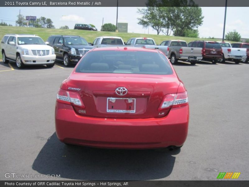 Barcelona Red Metallic / Ash 2011 Toyota Camry LE