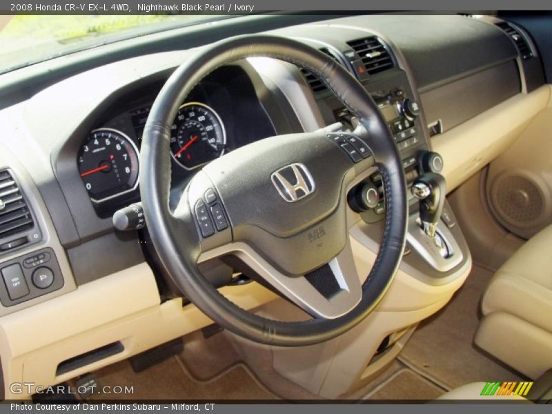 Nighthawk Black Pearl / Ivory 2008 Honda CR-V EX-L 4WD
