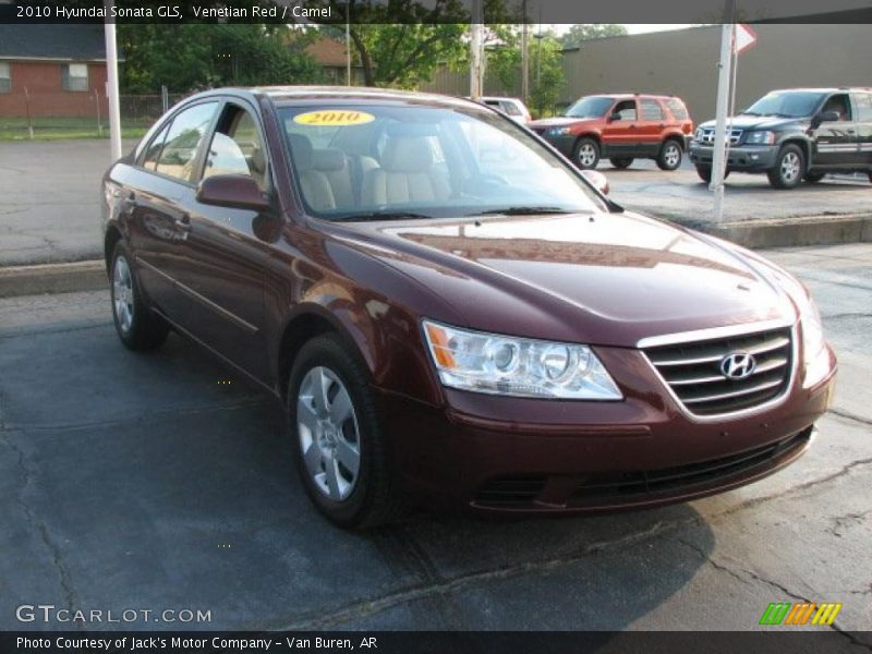 Venetian Red / Camel 2010 Hyundai Sonata GLS