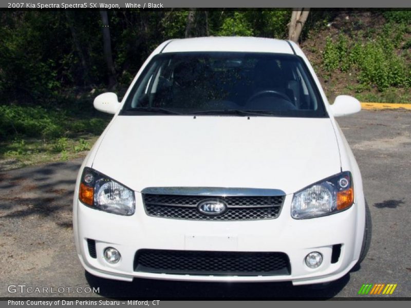 White / Black 2007 Kia Spectra Spectra5 SX Wagon