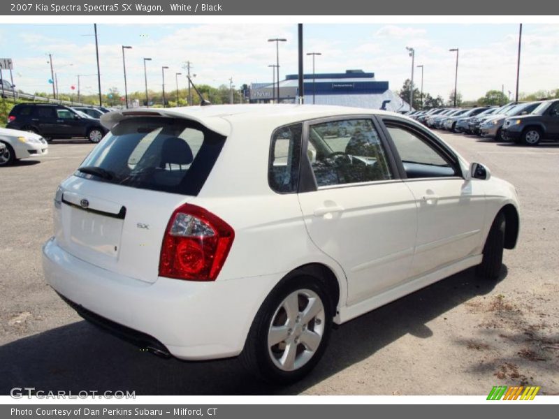 White / Black 2007 Kia Spectra Spectra5 SX Wagon