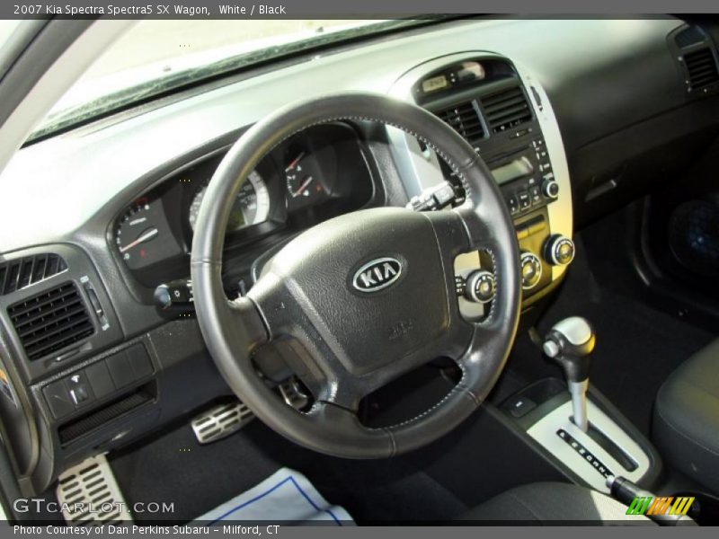 White / Black 2007 Kia Spectra Spectra5 SX Wagon