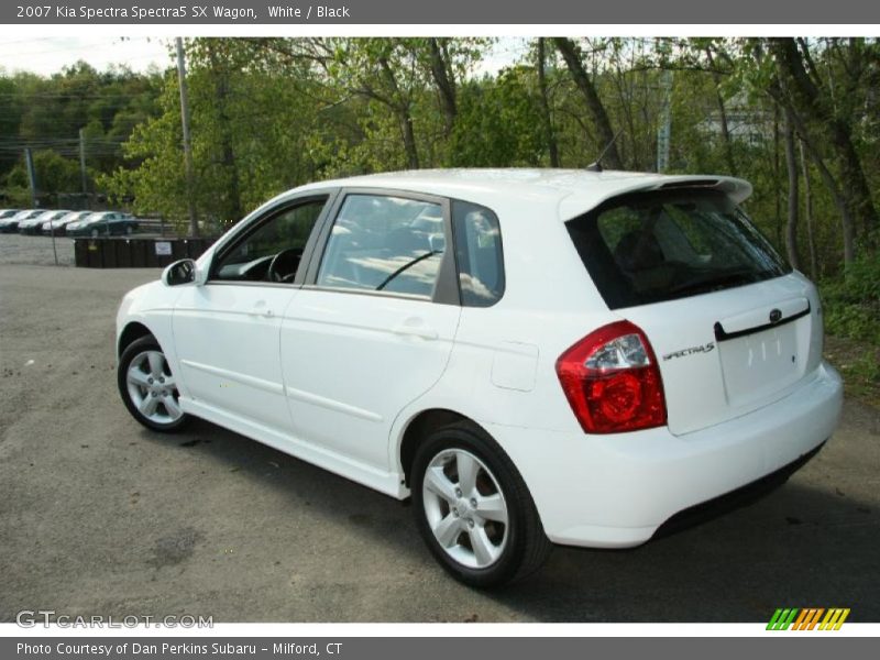 White / Black 2007 Kia Spectra Spectra5 SX Wagon