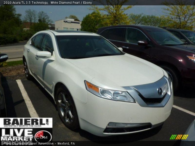 White Diamond Pearl / Ebony 2010 Acura TL 3.5 Technology