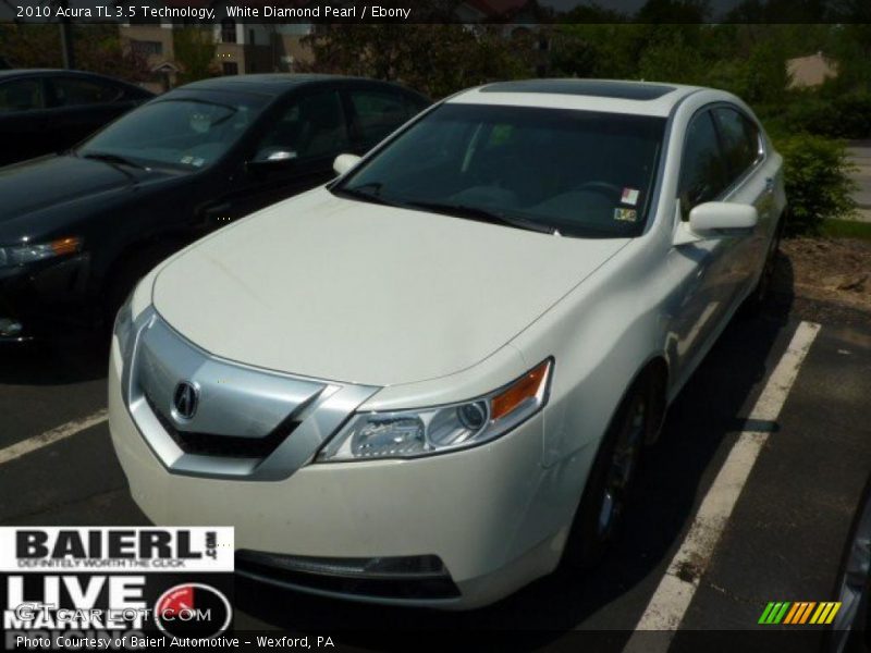 White Diamond Pearl / Ebony 2010 Acura TL 3.5 Technology