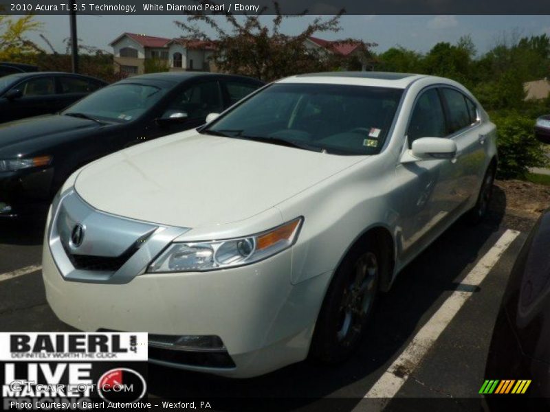 White Diamond Pearl / Ebony 2010 Acura TL 3.5 Technology