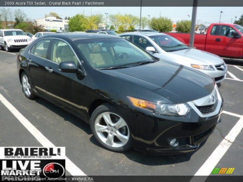 Crystal Black Pearl / Parchment 2009 Acura TSX Sedan