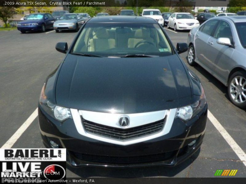 Crystal Black Pearl / Parchment 2009 Acura TSX Sedan